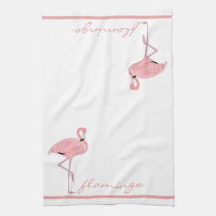 Pink Flamingo Kitchen Towel