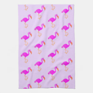 Pink Flamingo Kitchen Towel