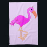 Pink Flamingo Kitchen Towel<br><div class="desc">Pink Flamingo Kitchen Towels - by MIGNED Painting Design - Customizable / Transferable</div>