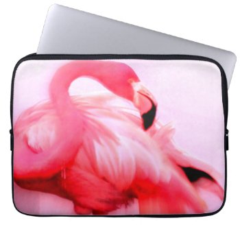 Pink Flamingo Laptop Sleeve by rdwnggrl at Zazzle
