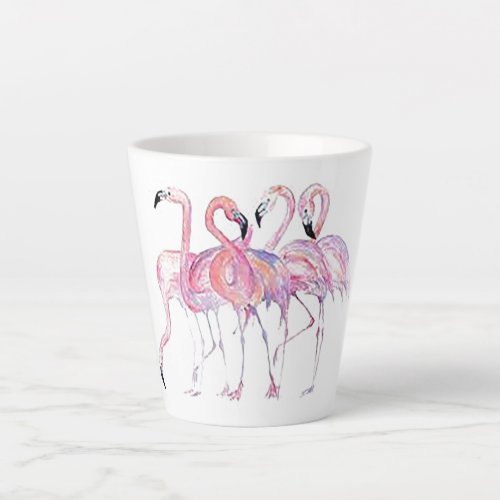 Pink Flamingo Latte Mug