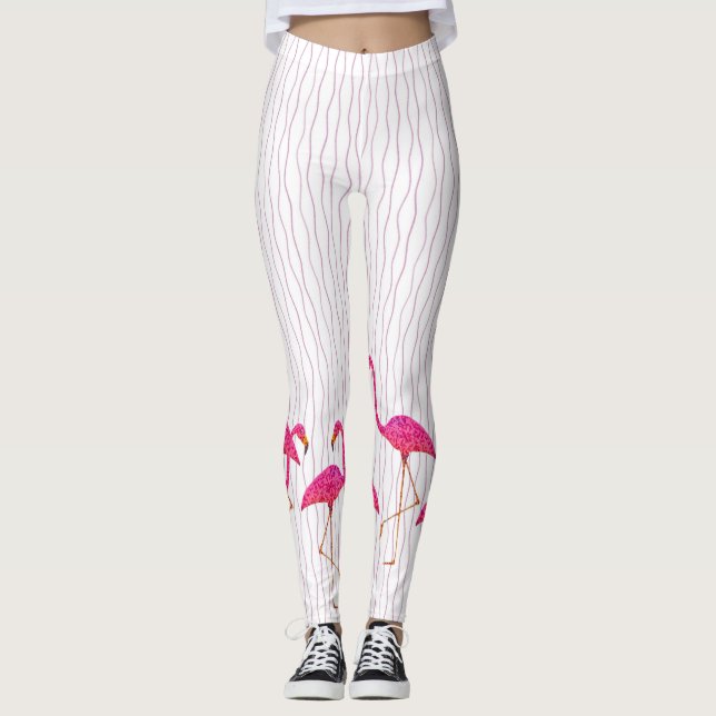 Pink Flamingo Leggings (Front)