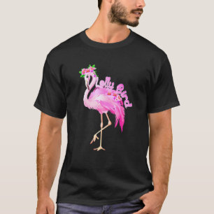 Pink Flamingo Lolly Bird Christmas Matching Family T-Shirt