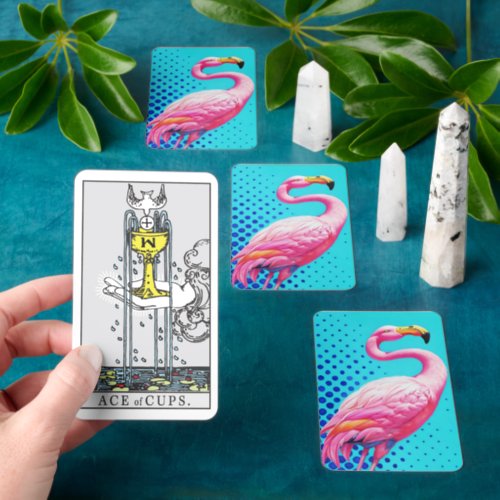 Pink Flamingo Lover Tropical Beach Theme Tarot Cards