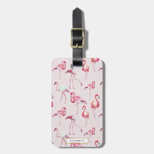 Pink Flamingo Luggage Tag