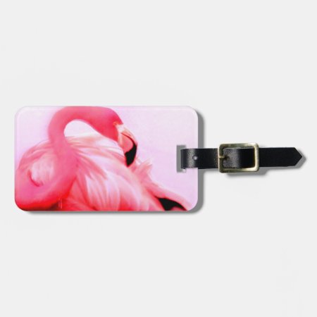 Pink Flamingo Luggage Tag