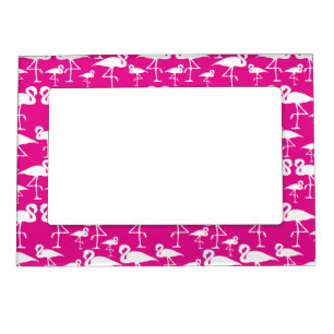 Pink flamingo magnetic frame