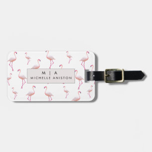  Pink  Flamingo    Monogram Custom Luggage Tag