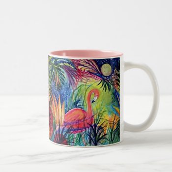 Pink Flamingo Mug by patsarts at Zazzle