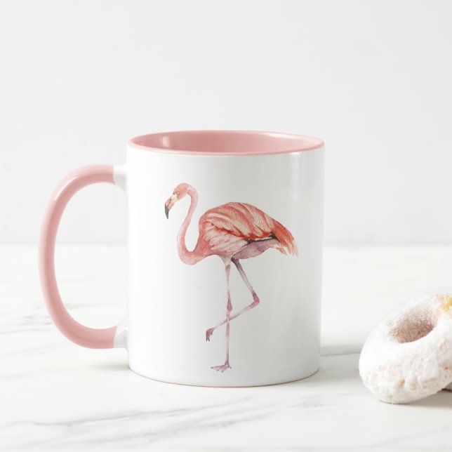 Pink Flamingo Mug (With Donut)
