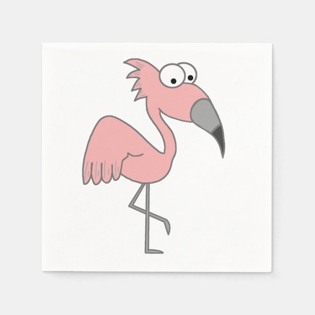 Pink Flamingo Napkins (Front)