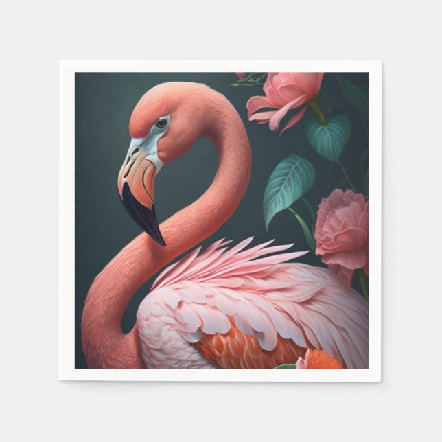 Pink Flamingo. Napkins (Front)