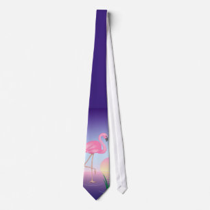 Pink Flamingo Neck Tie