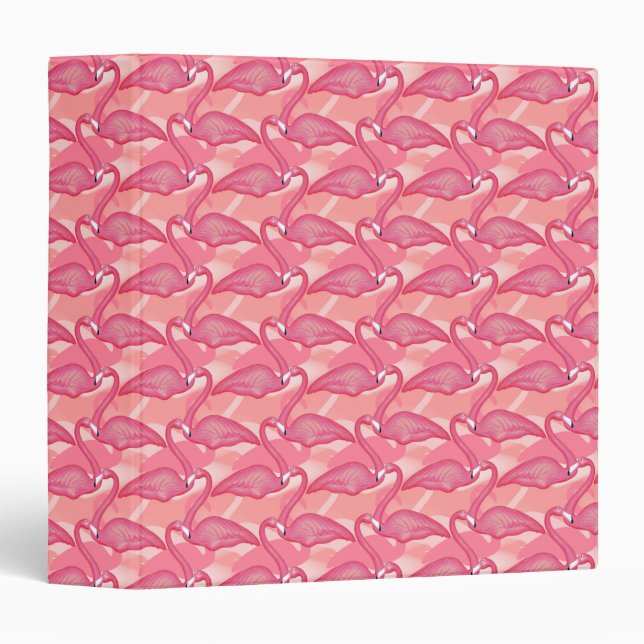 Pink Flamingo Notebook 3 Ring Binder (Front/Spine)