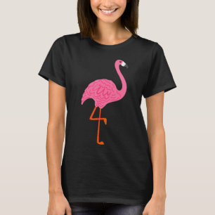 Pink Flamingo On One Leg For Bird & Nature Beach F T-Shirt