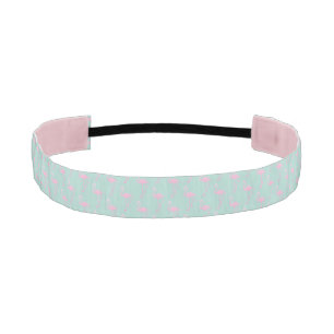 Pink Flamingo on Teal Seamless Pattern Athletic Headband