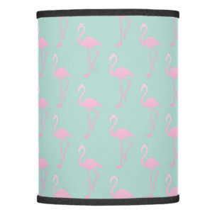 Pink Flamingo on Teal Seamless Pattern Lamp Shade