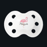 Pink Flamingo Pacifier<br><div class="desc">This beautiful pink flamingo was first hand-drawn and then digitalized.</div>