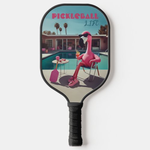 Pink Flamingo Palm Springs Pickleball Life Paddle