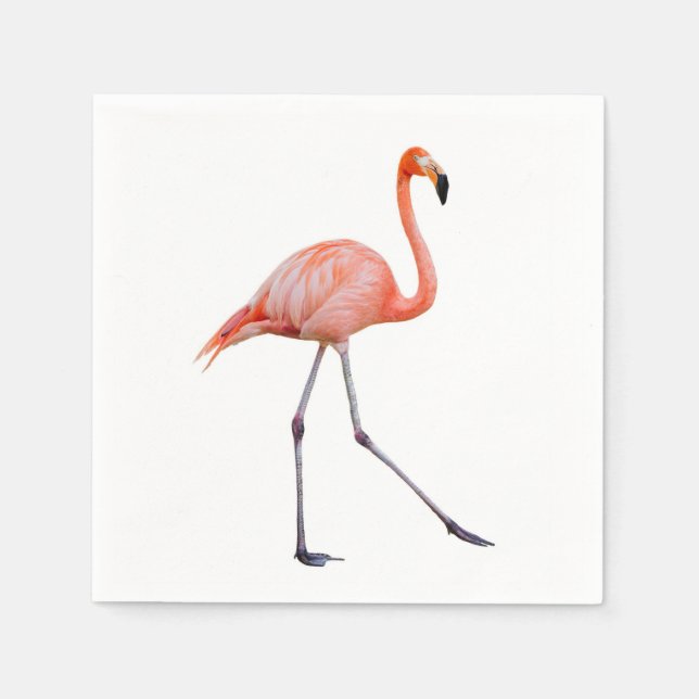 Pink Flamingo Paper Napkins (Front)