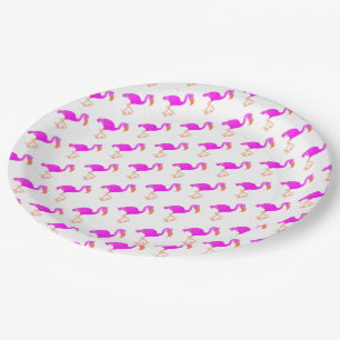 Pink Flamingo Paper Plates