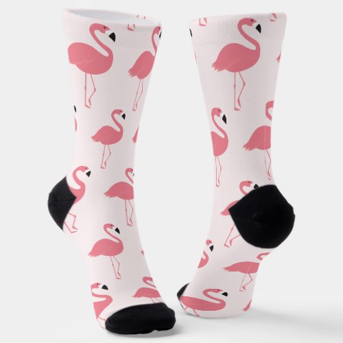 Pink Flamingo Pattern Animal Socks