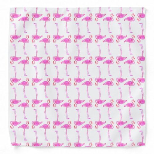 Pink Flamingo Pattern Bandana