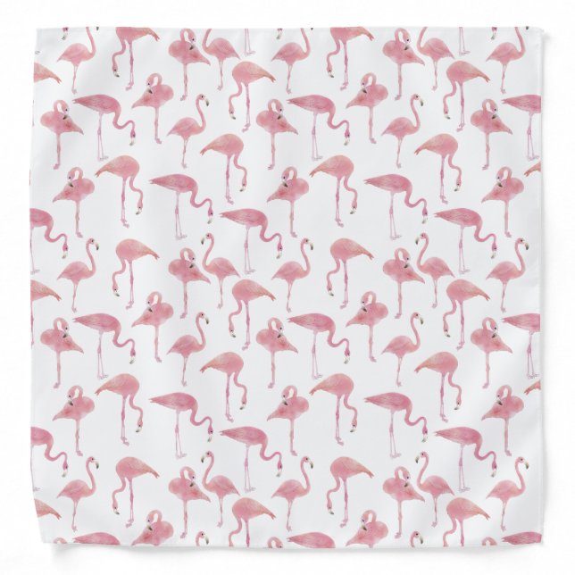 Pink Flamingo Pattern Bandana (Front)
