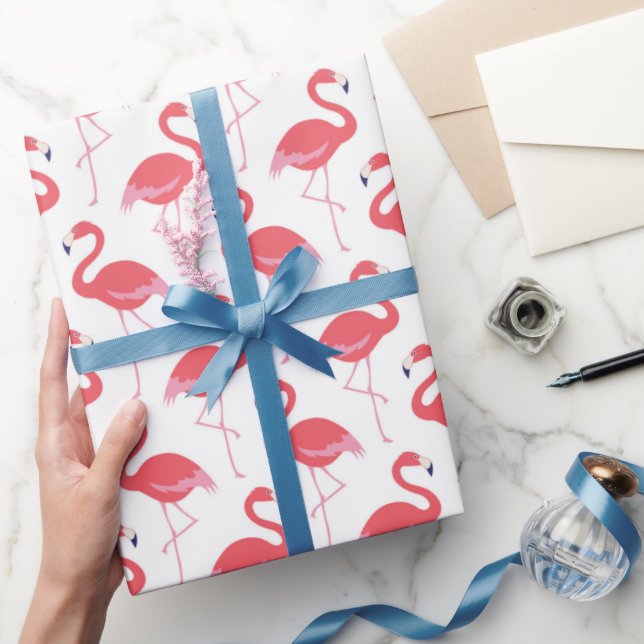 Pink flamingo pattern Beach wrapping paper (Gifting)