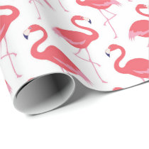 Pink flamingo pattern Beach wrapping paper