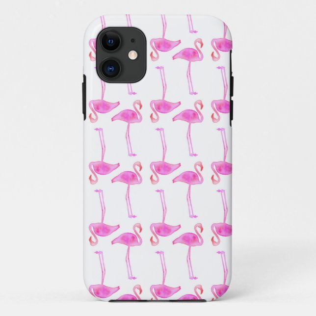 Pink Flamingo Pattern Case-Mate iPhone Case (Back)