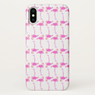 Pink Flamingo Pattern iPhone X Case