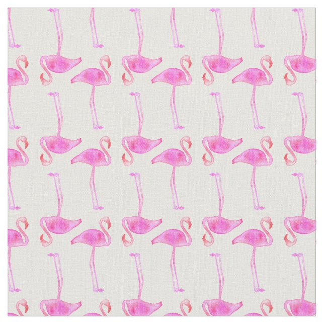 Pink Flamingo Pattern Fabric (Close Up)