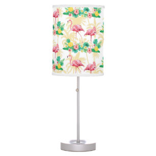 Pink Flamingo pattern home decor lamp