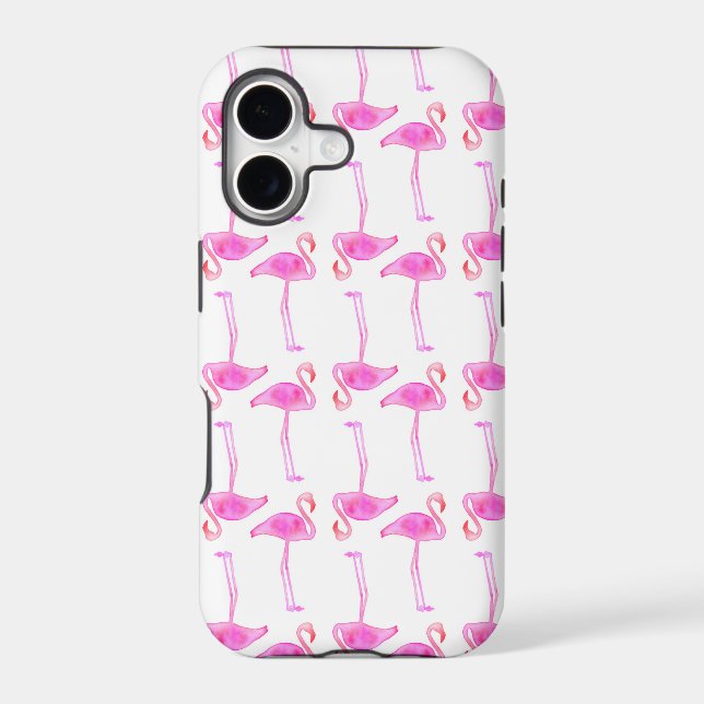 Pink Flamingo Pattern Iphone Case (Back)