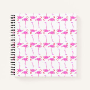 Pink Flamingo Pattern Notebook