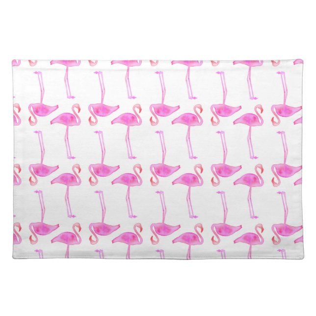 Pink Flamingo Pattern Placemat (Front)