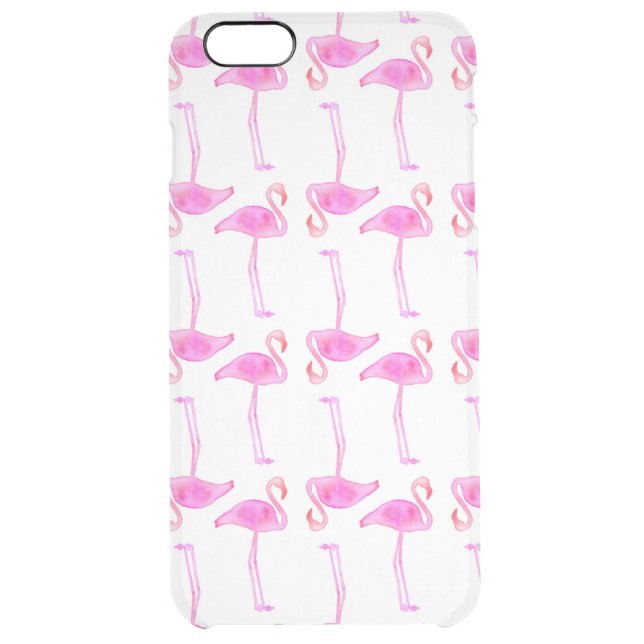 Pink Flamingo Pattern Uncommon iPhone Case (Back)