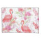 Pink Flamingo pattern white pillowcase
