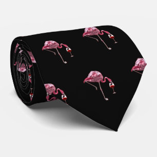 Pink Flamingo Pattern Wine Lover Cute Neck Tie
