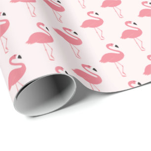 Pink Flamingo Pattern Wrapping Paper