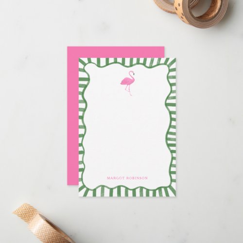 Pink Flamingo Personal Stationery Note cards