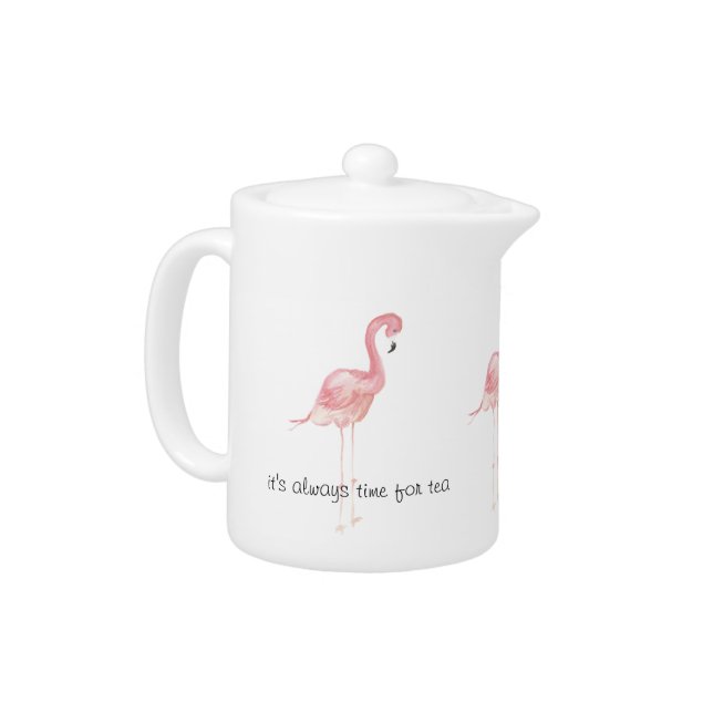 Pink Flamingo Personal Teapot (Left)