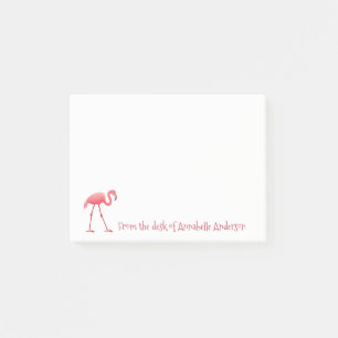 Pink Flamingo Personalize Post-it Notes