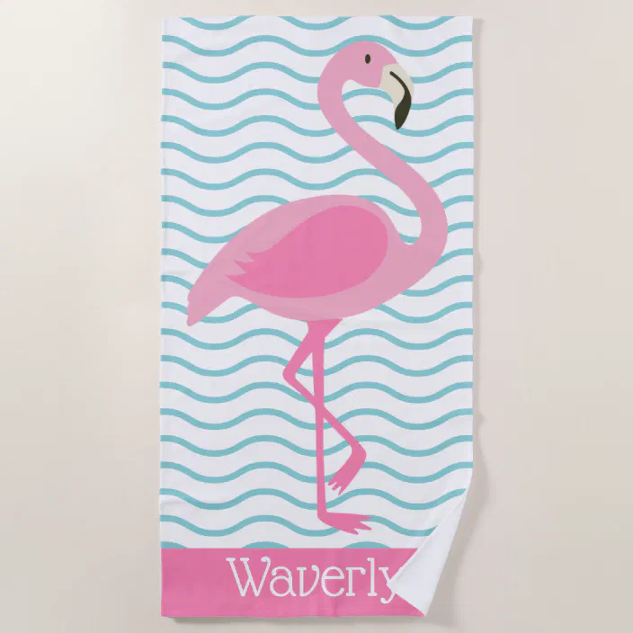 Vanguard Pink Brazilian Beach Towel 36X70 Inches with Flamingos Embroidery Vanguard Pink Brazilian Beach Towel 36X70 Inches with Flamingos Embroidery