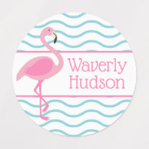 Pink Flamingo Personalized Clothing Labels
