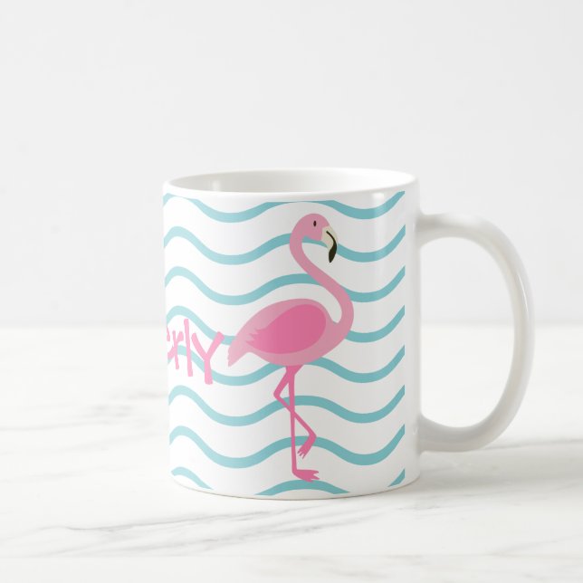 Pink Flamingo Personalized Mug (Right)