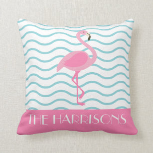 Multicolor Personalized Gifts Pink Flamingo By HustlaGirl Lisa Personalized Gifts Pink Flamingo Throw Pillow 16x16