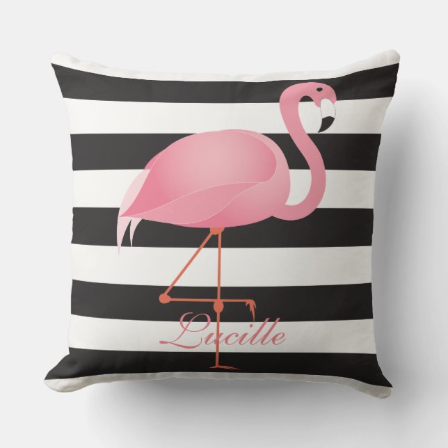 Pink flamingo pillow (Front)