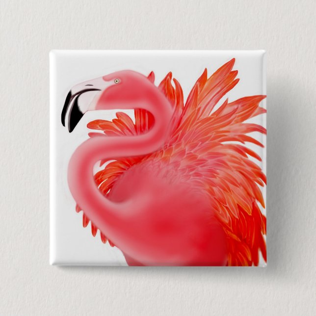 Pink Flamingo Pin (Front)